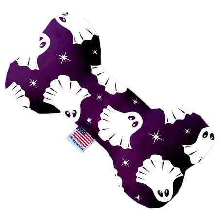 MIRAGE PET PRODUCTS Ghosts on Purple 8 in. Stuffing Free Bone Dog Toy 1350-SFTYBN8